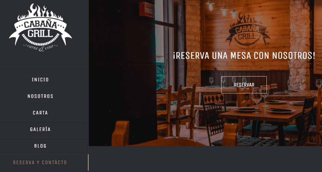 Sitio Web de Reserva de Restaurante